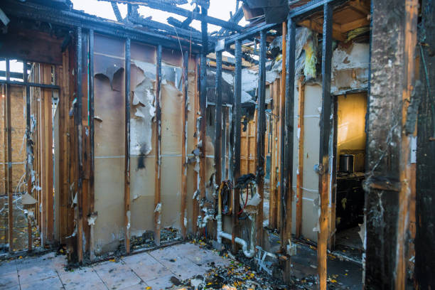 Professional Fire Damage Restoration technician working in Seeley Lake, MT
